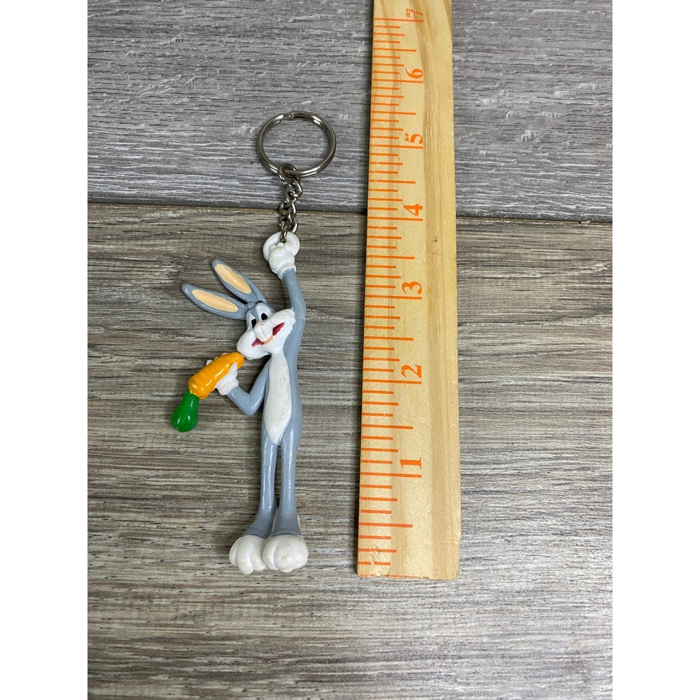 Vintage‎ 1988 Bugs Bunny Applause Keychain Looney Tunes PVC Figure Carrot 4.5"